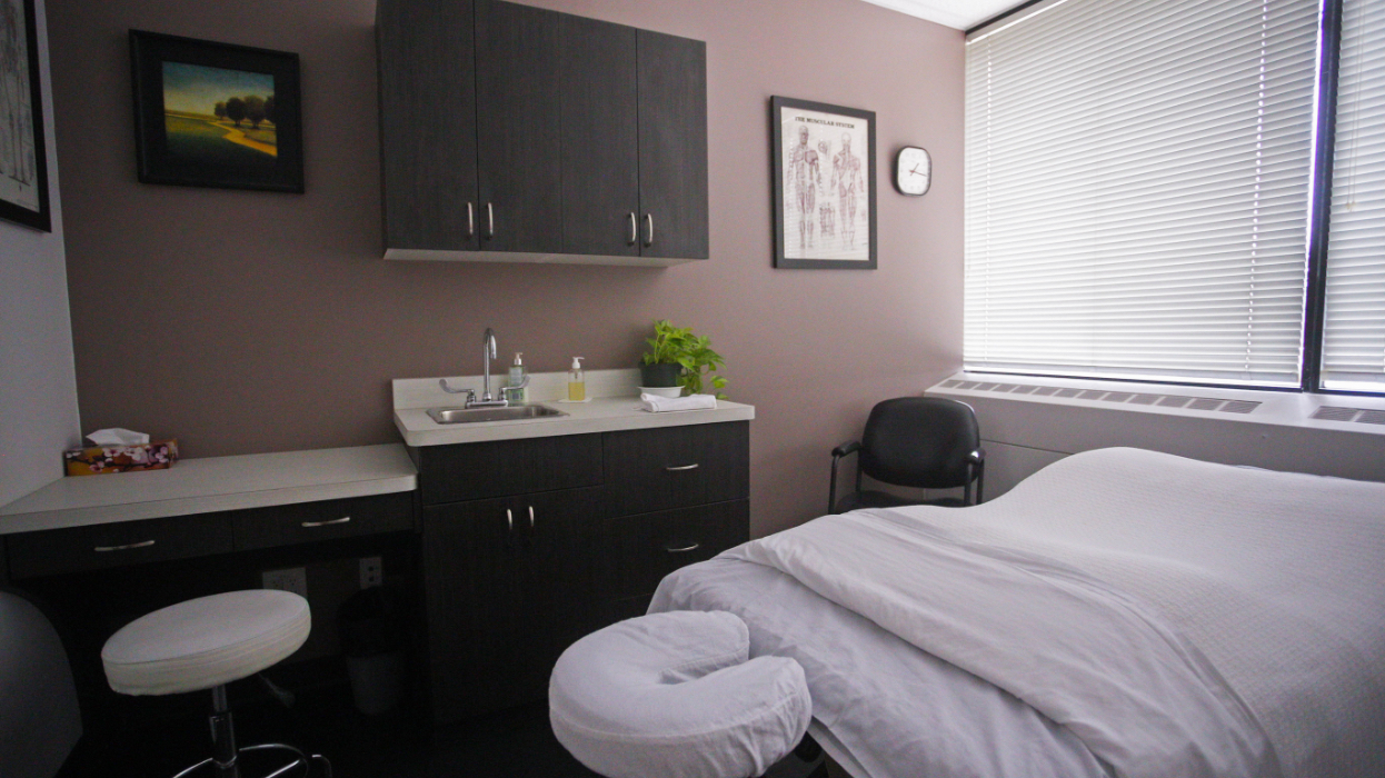 Relaxing Massage room two provides a perfect spot for a relaxing massage